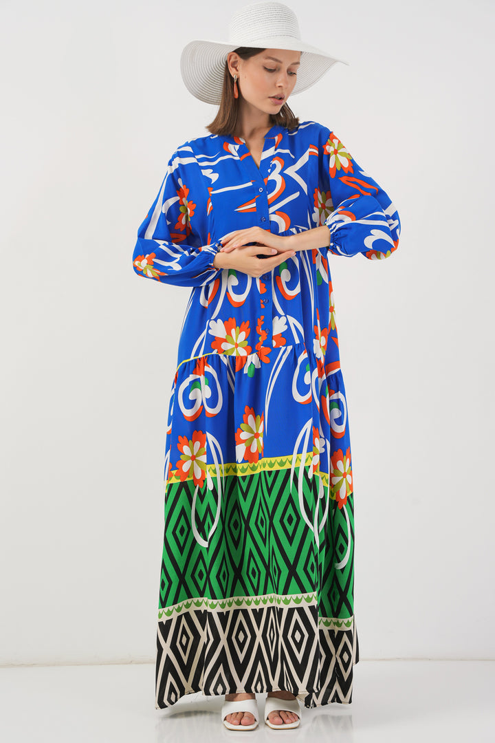 Bigdart Robe longue à motifs pour femme 2585 - Orange A.