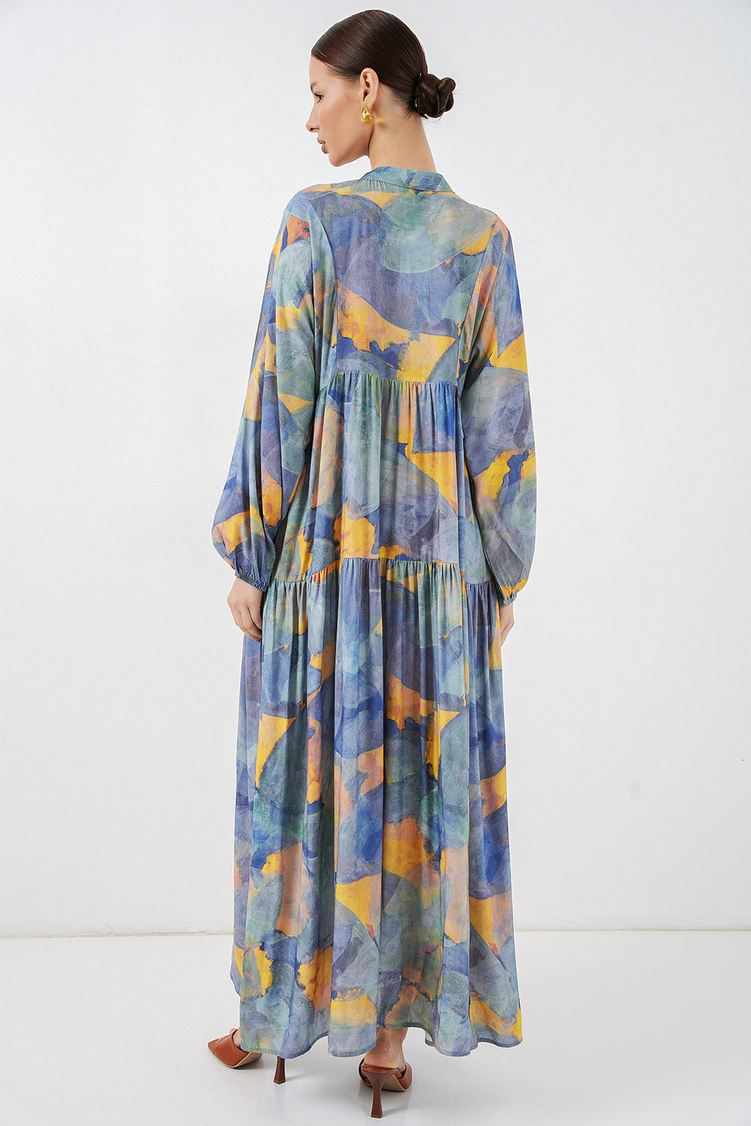 Bigdart Robe longue modélisée pour femme 2585 - açik Bleu