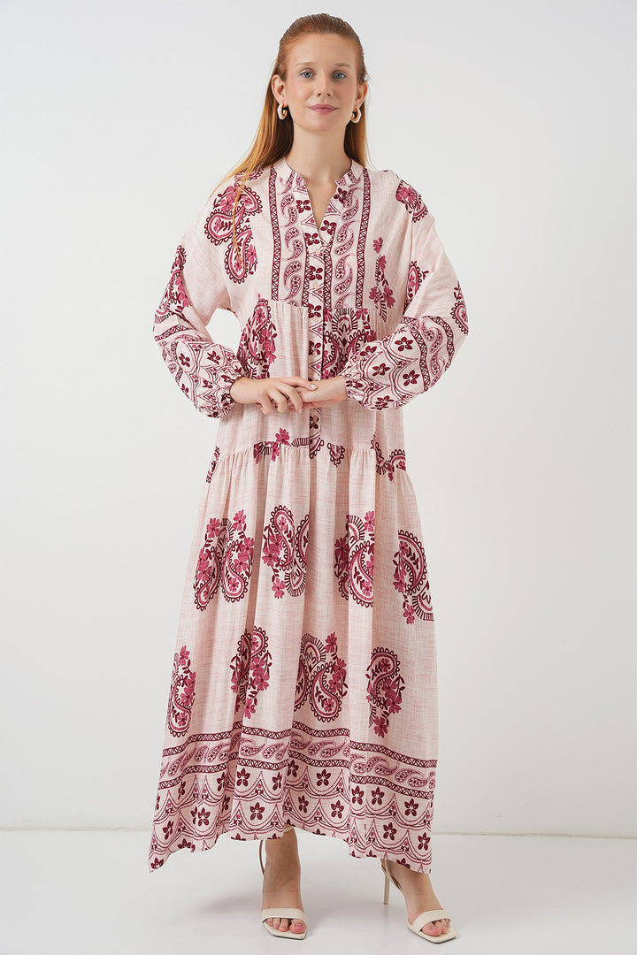 Bigdart Robe longue à motifs femme 2585 - b.Rouge