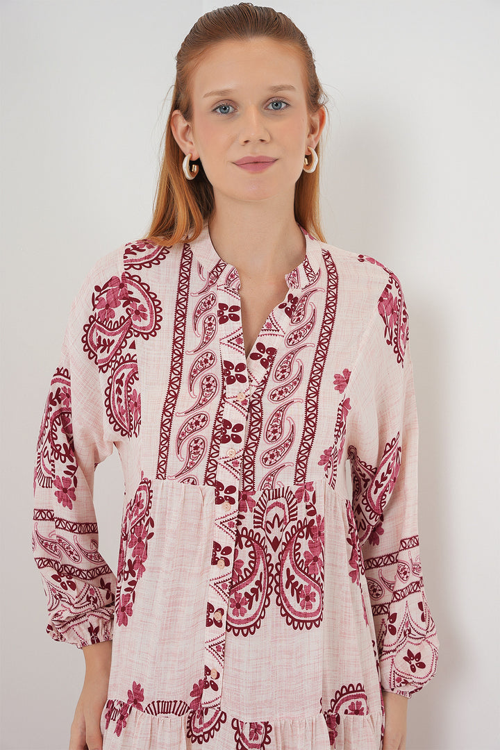 Bigdart Robe longue à motifs femme 2585 - b.Rouge