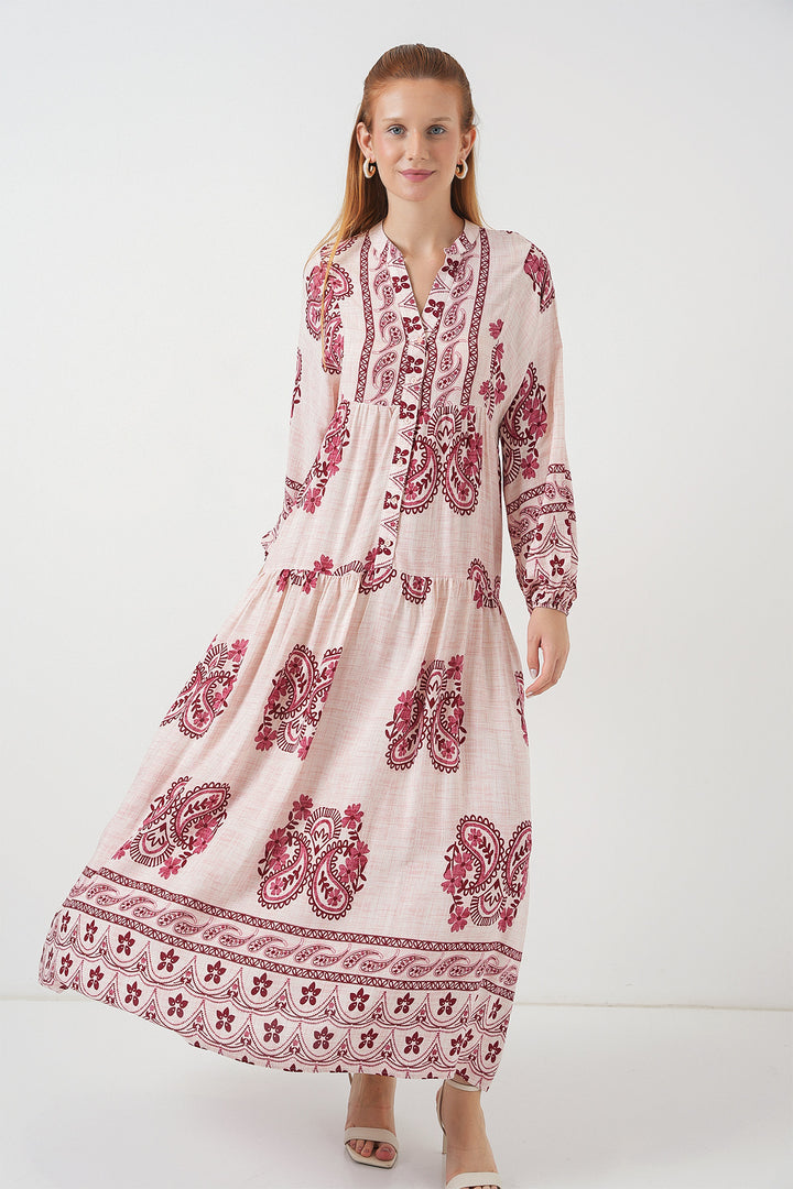Bigdart Robe longue à motifs femme 2585 - b.Rouge