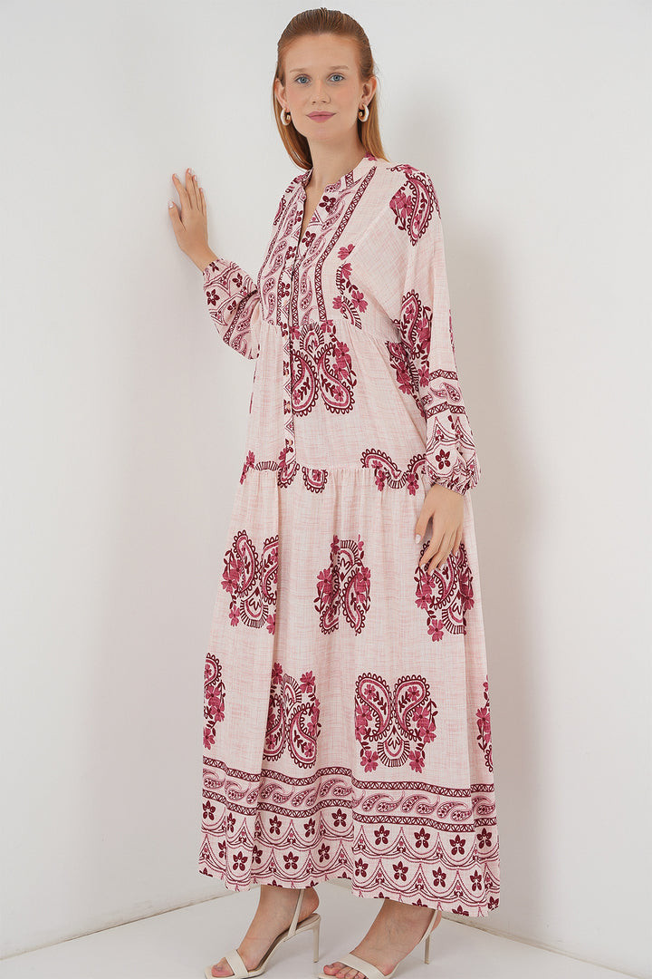 Bigdart Robe longue à motifs femme 2585 - b.Rouge