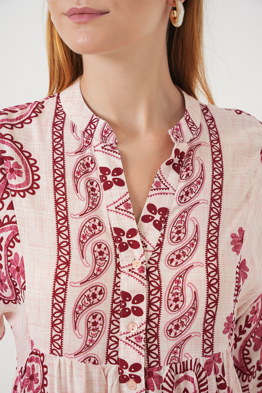 Bigdart Robe longue à motifs femme 2585 - b.Rouge