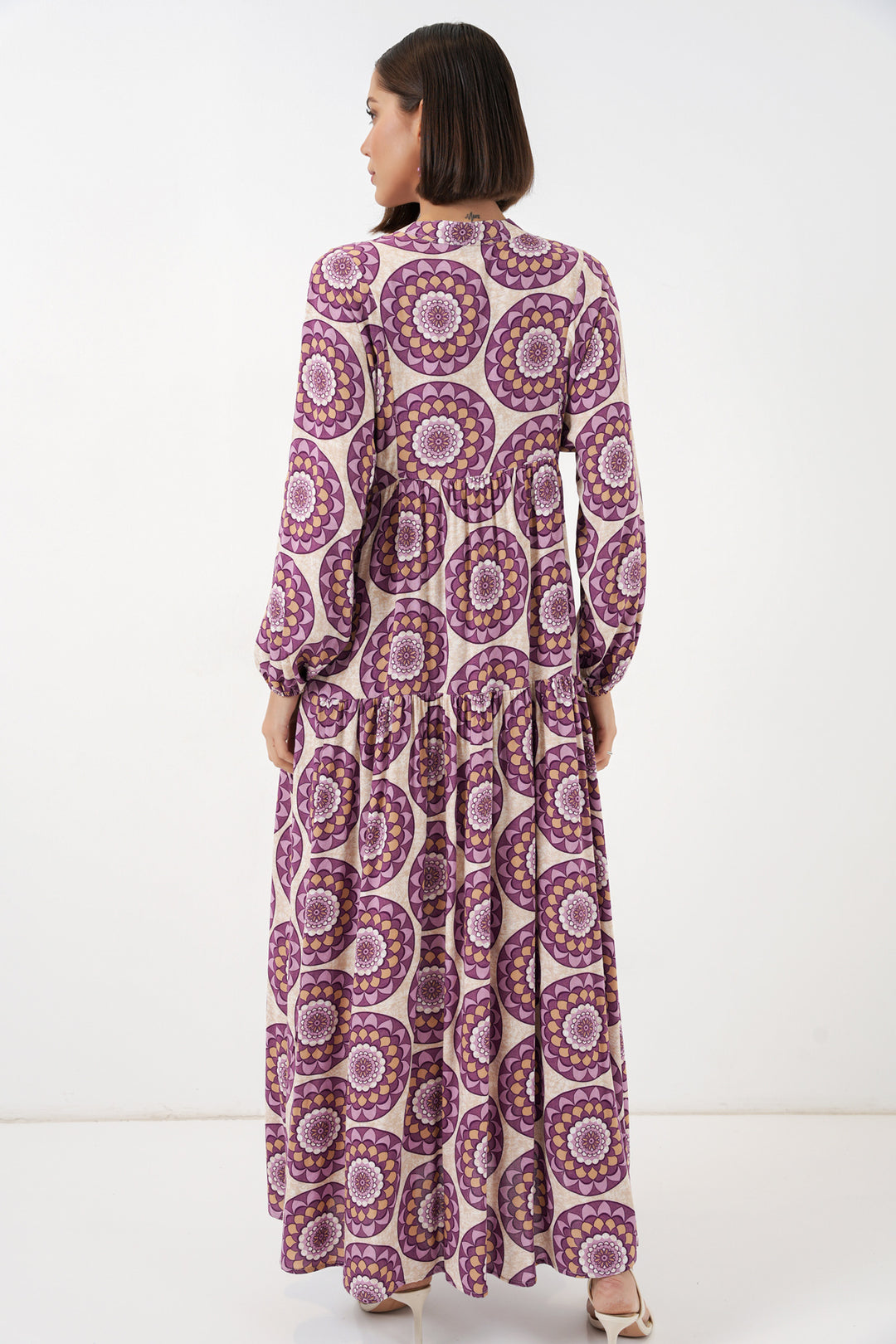 Bigdart Robe de hijab longue à motifs pour femmes 2585 - Violet