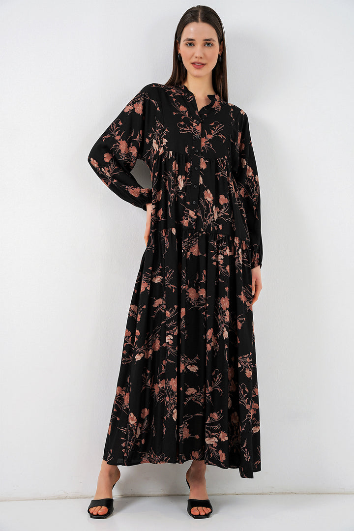 Bigdart Robe longue modifiée pour femme 2585 - Noir brillant