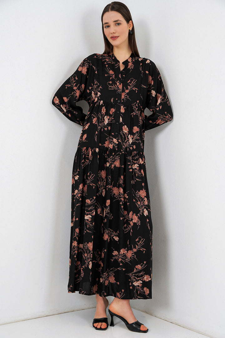 Bigdart Robe longue modifiée pour femme 2585 - Noir brillant