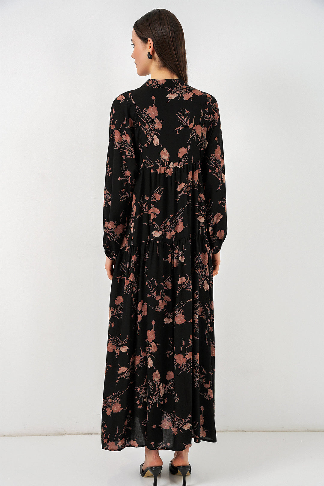 Bigdart Robe longue modifiée pour femme 2585 - Noir brillant