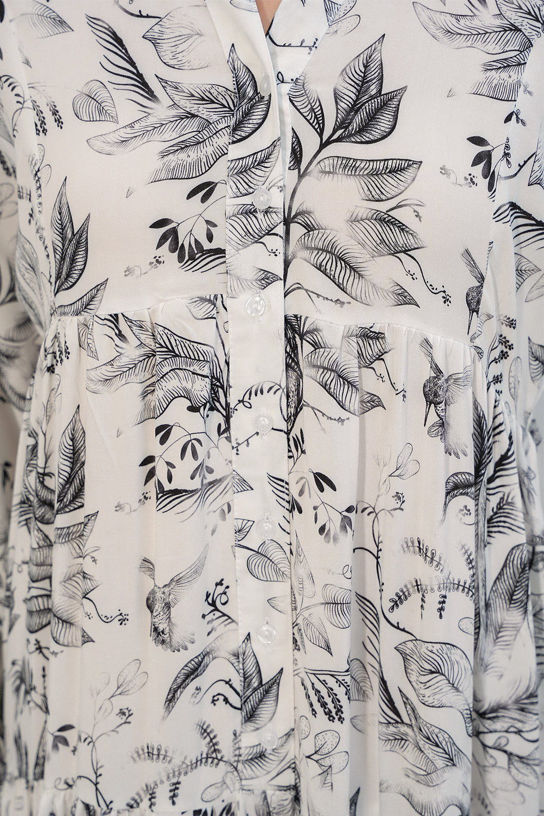 Bigdart Robe longue modeste à motifs pour femmes 2585 - Blanc