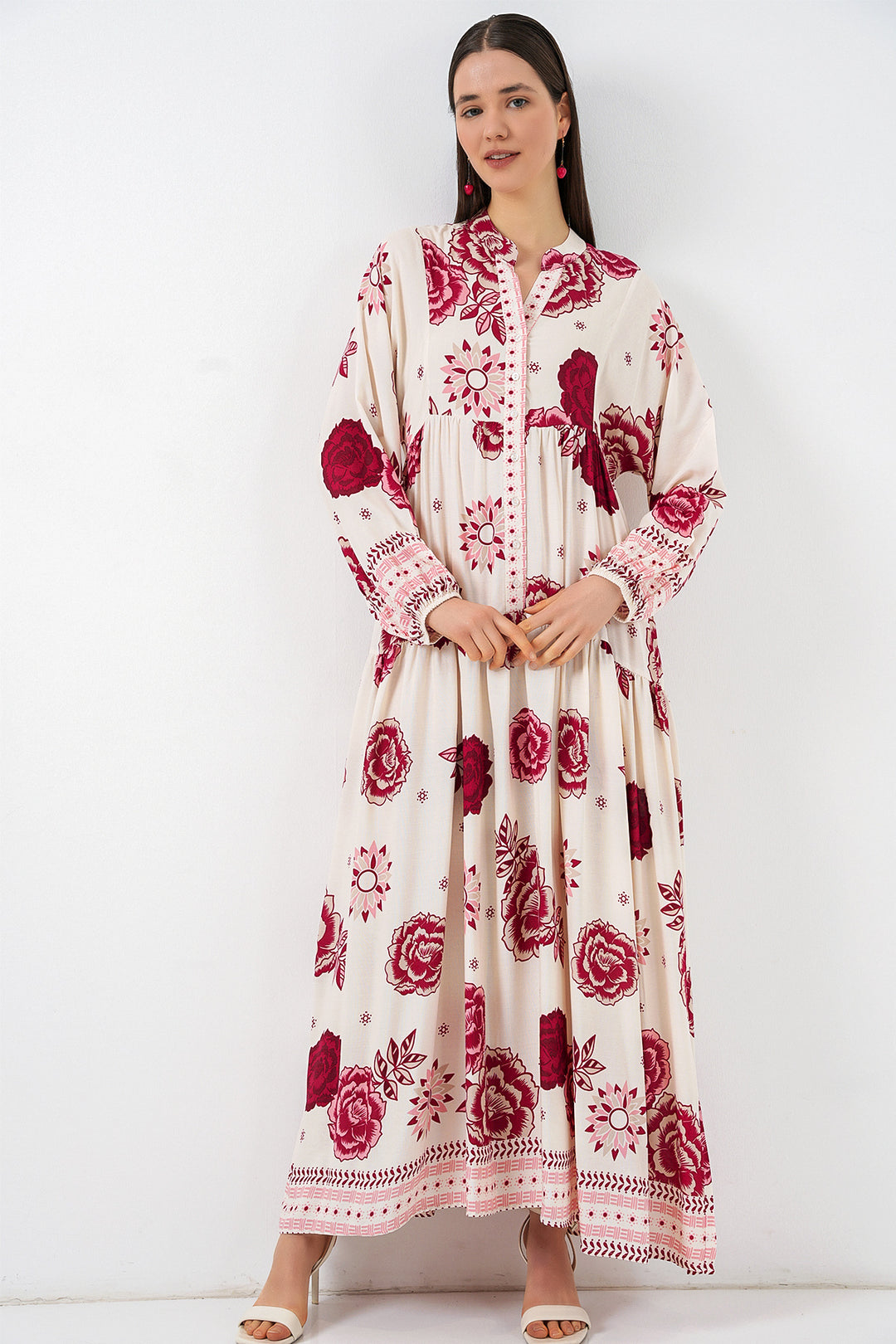 Bigdart Robe longue modifiée pour femme 2585 - Bordeaux 1