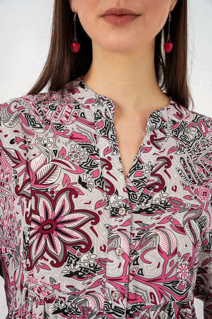 Bigdart Robe longue de hijab à motifs pour femme 2585 - Gris clair