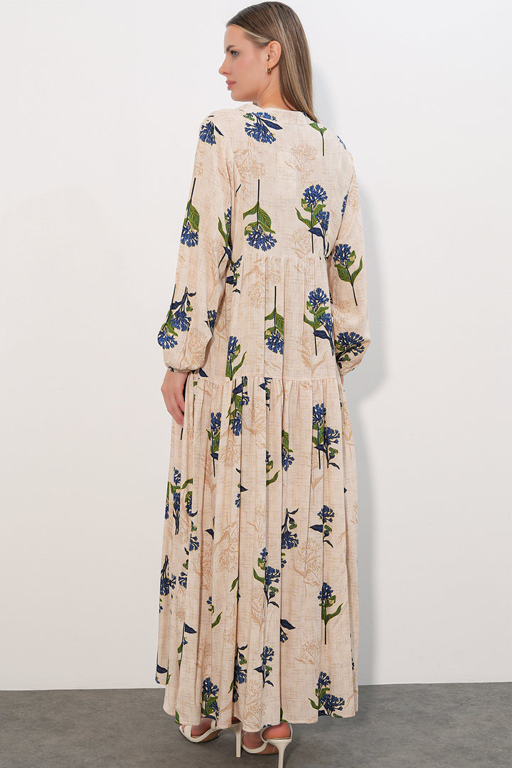 Bigdart Robe longue de hijab à motifs 2585 - c.Bleu