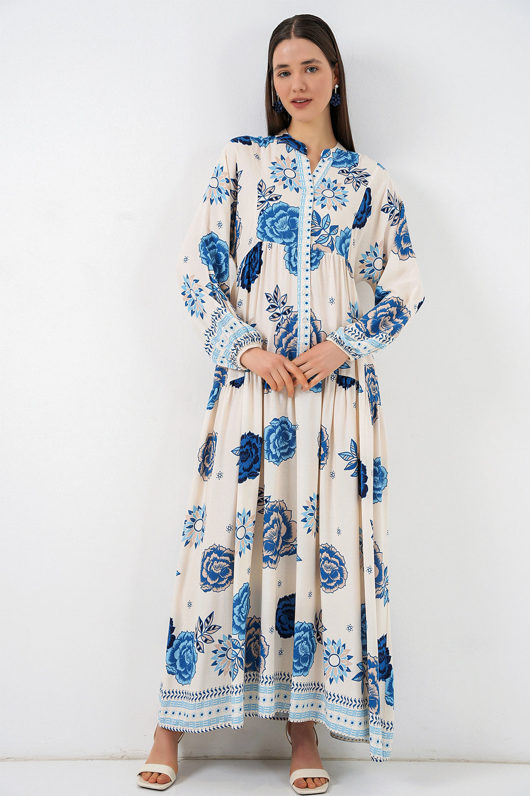 Bigdart Robe longue modifiée pour femme 2585 - Bleu saphir