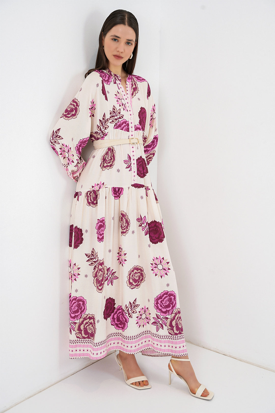 Bigdart Robe longue modifiée pour femme 2585 - Fuchsia foncé