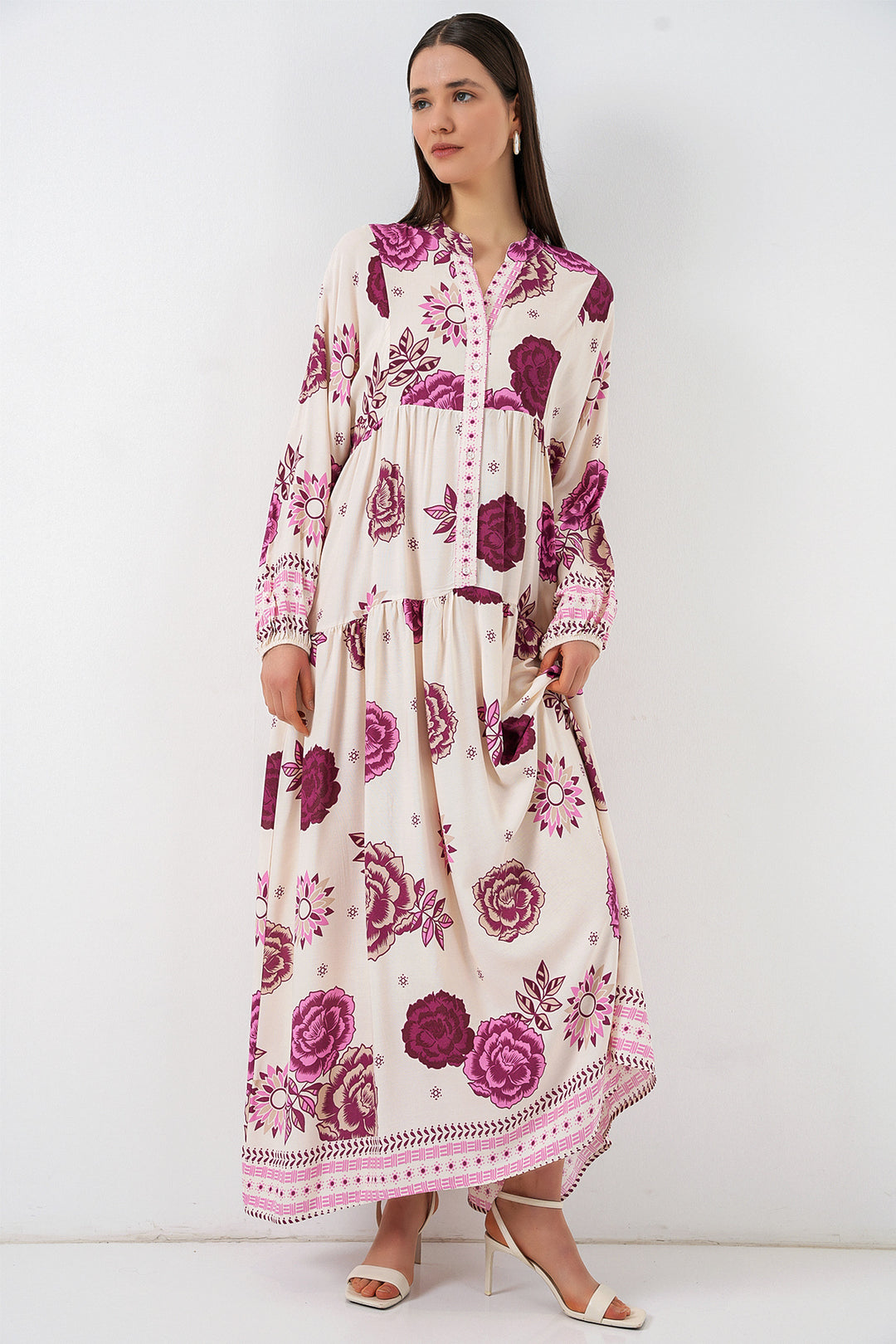 Bigdart Robe longue modifiée pour femme 2585 - Fuchsia foncé