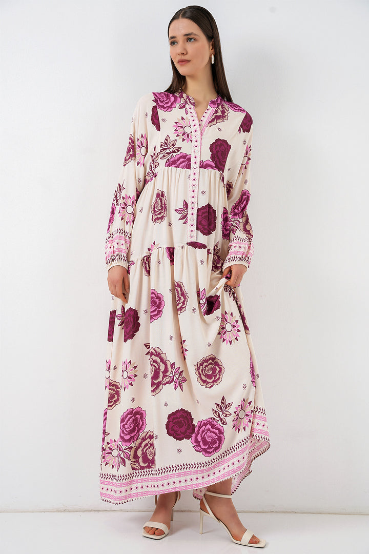 Bigdart Robe longue modifiée pour femme 2585 - Fuchsia foncé