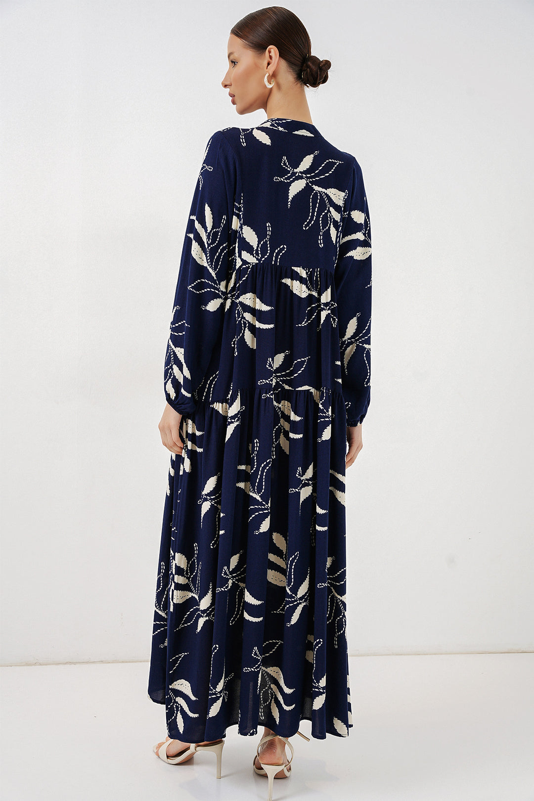 Bigdart Robe longue modestie à motifs femme 2585 - Bleu marine