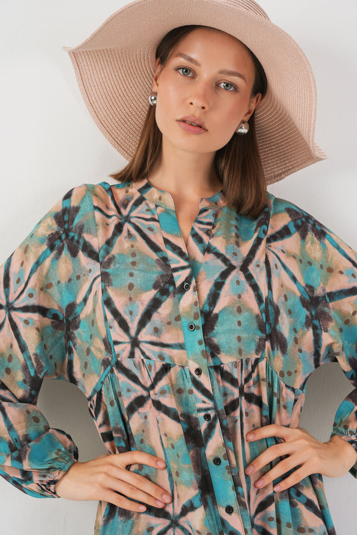 Bigdart Robe longue de hijab à motifs pour femmes 2585 - Menthe
