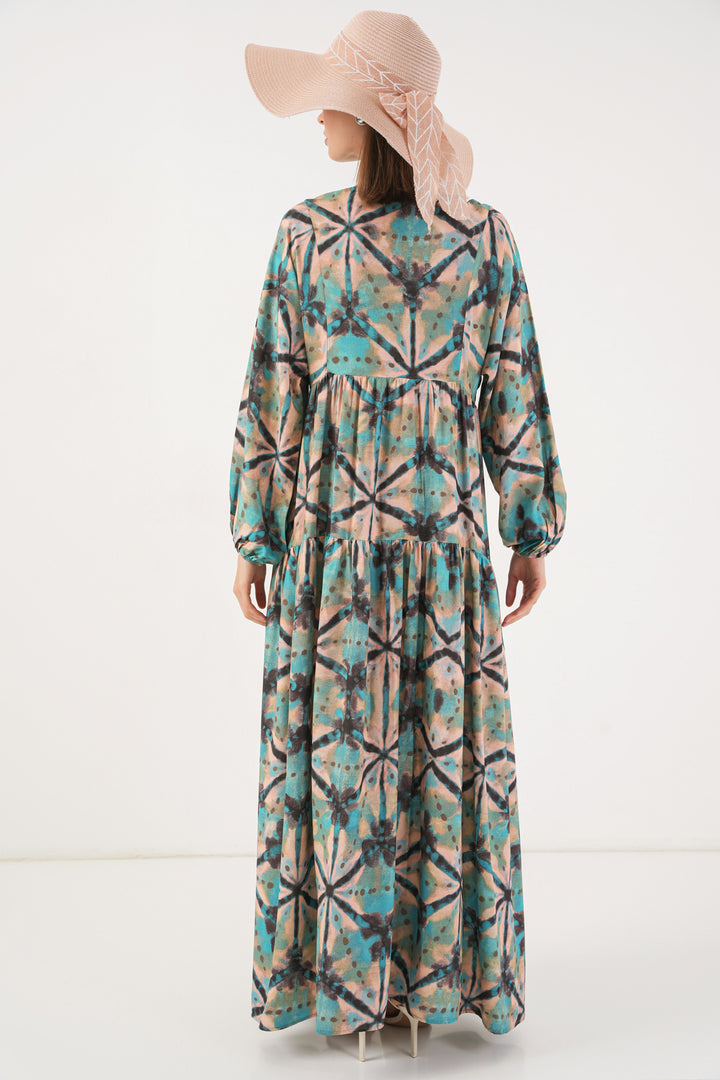 Bigdart Robe longue de hijab à motifs pour femmes 2585 - Menthe