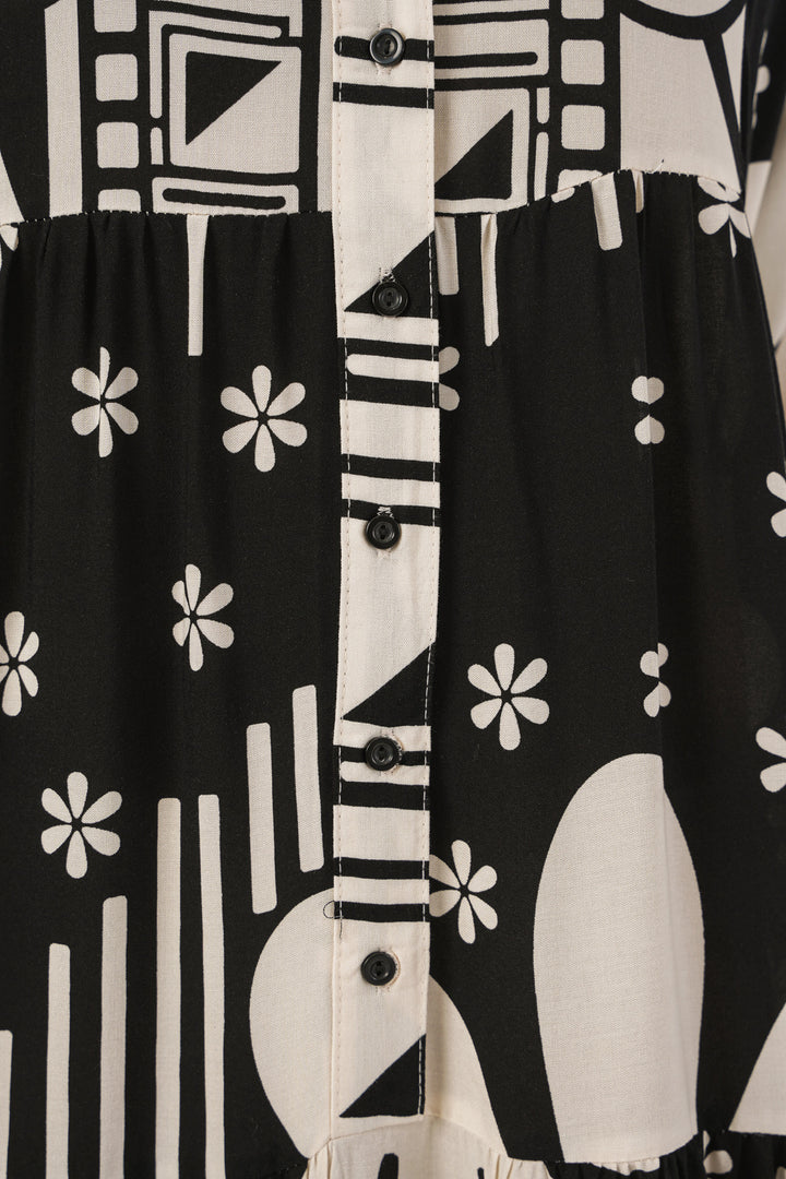 Bigdart Robe longue modeste à motifs pour femme 2585 - d. Noir