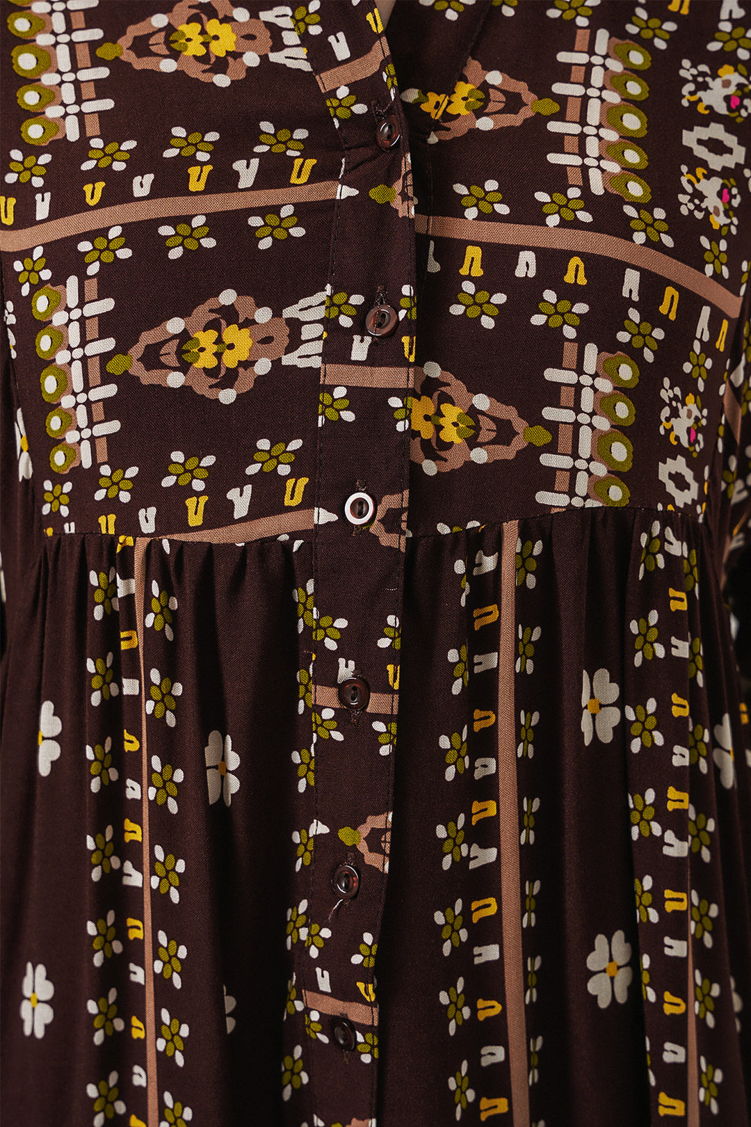 Bigdart Robe longue modeste à motifs pour femme 2585 - Marron uni