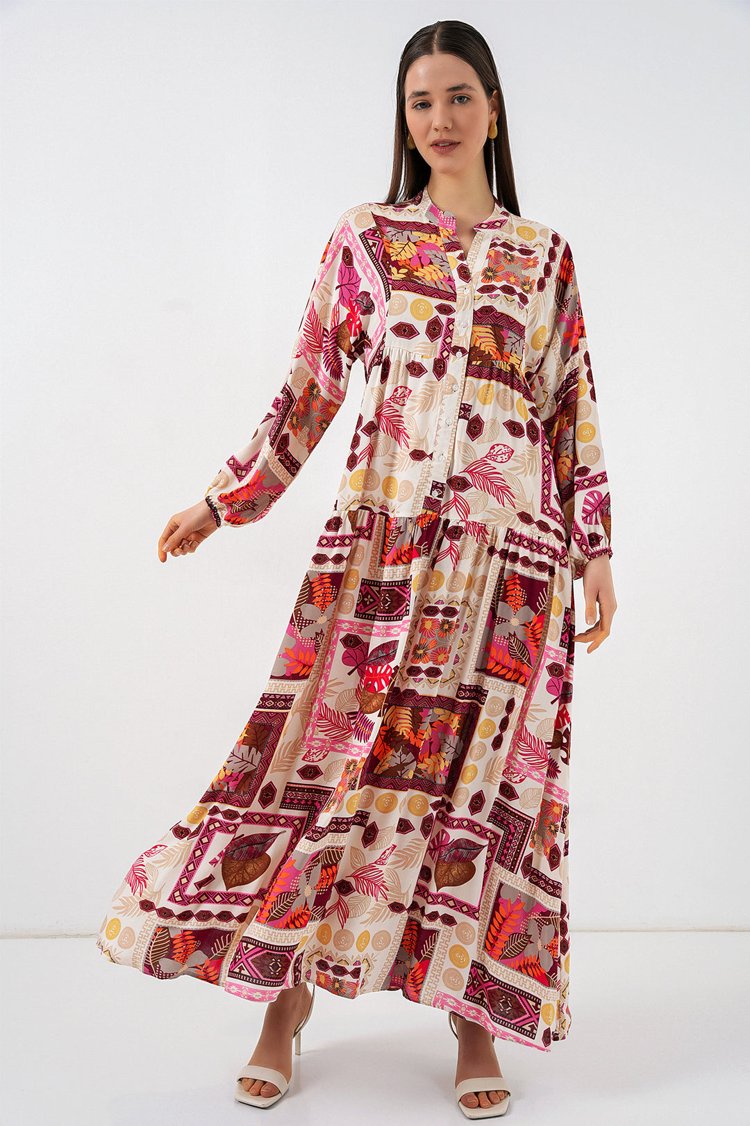 Bigdart Robe longue modifiée pour femme 2585 - Orange clair