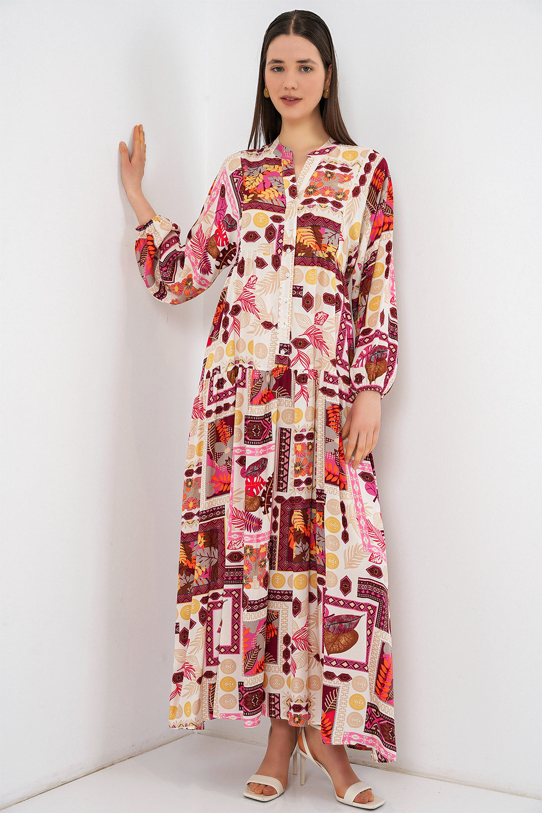 Bigdart Robe longue modifiée pour femme 2585 - Orange clair