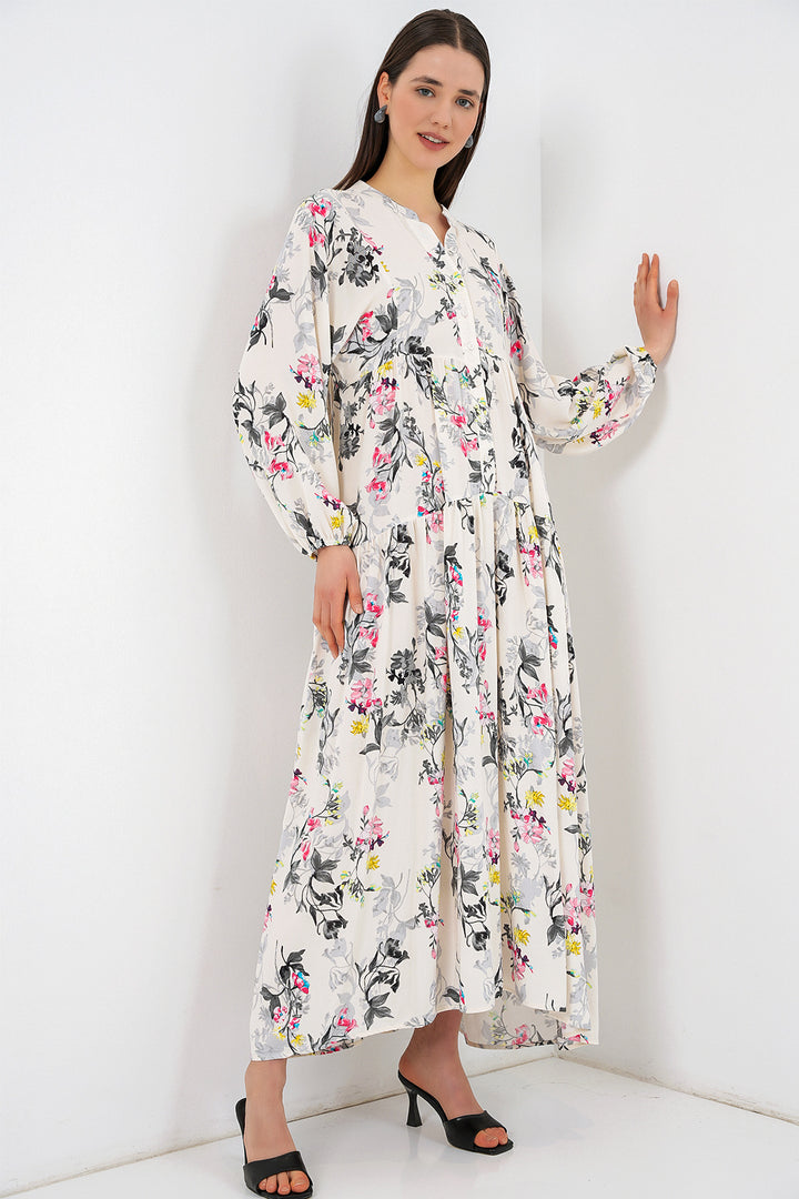 Bigdart Robe longue à motifs pour femmes 2585 - F.Gris