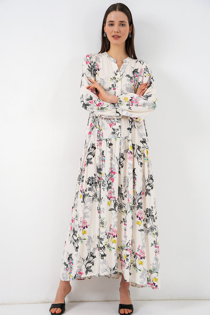 Bigdart Robe longue à motifs pour femmes 2585 - F.Gris