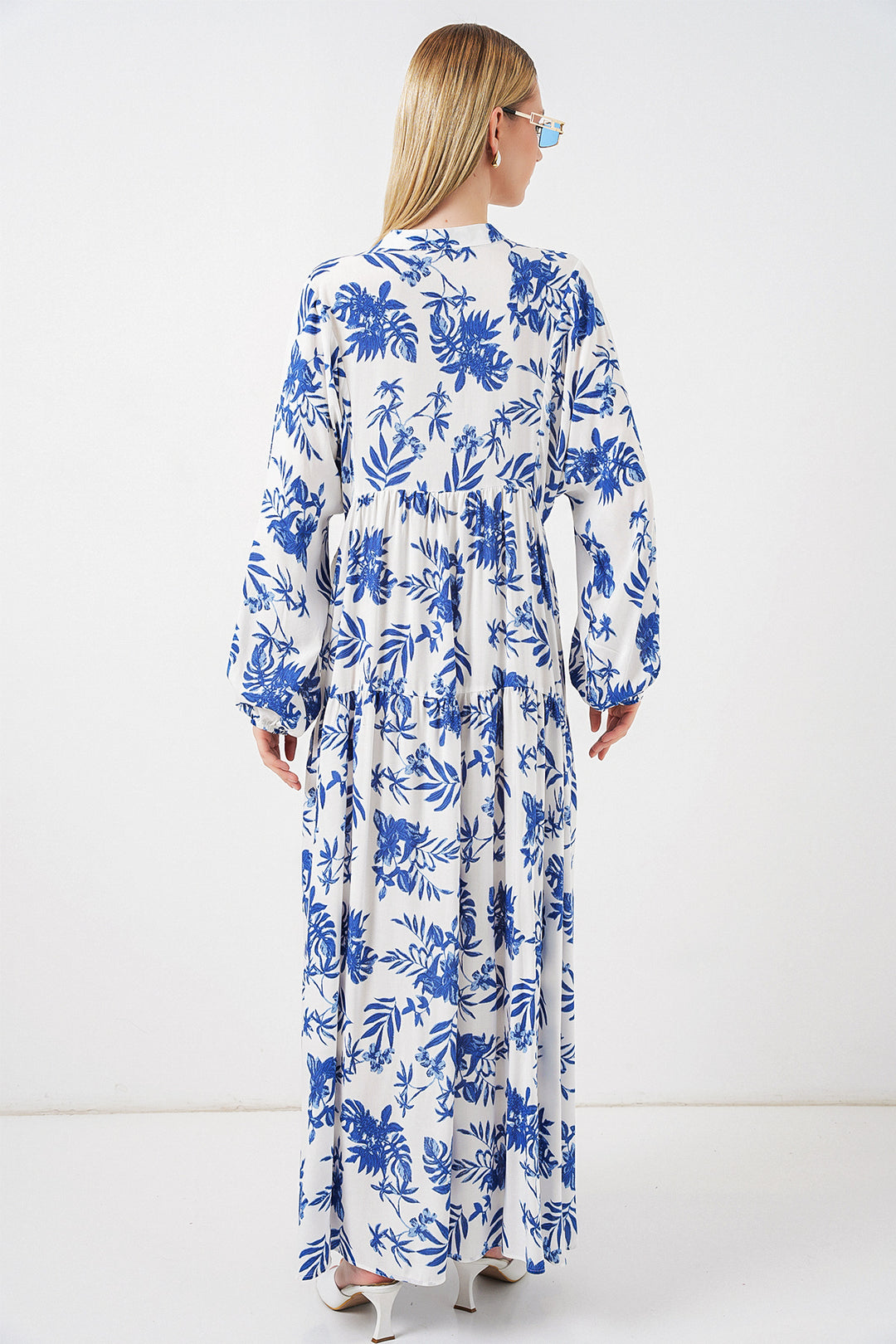 Bigdart Robe longue modeste à motifs pour femme 2585 - F. Bleu roi