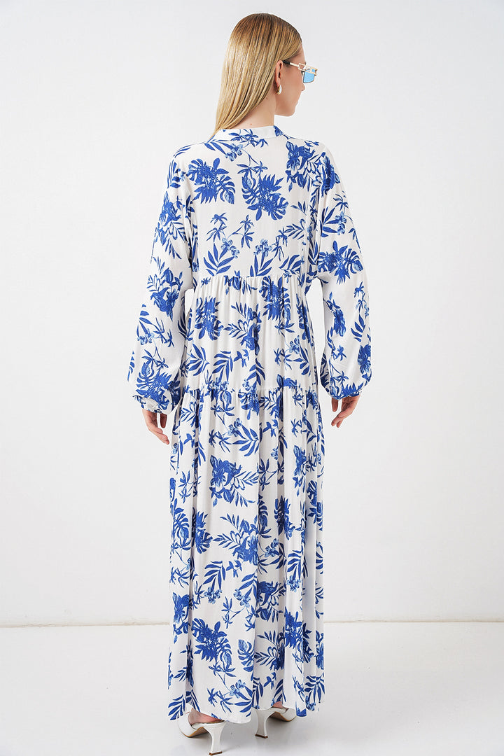 Bigdart Robe longue modeste à motifs pour femme 2585 - F. Bleu roi