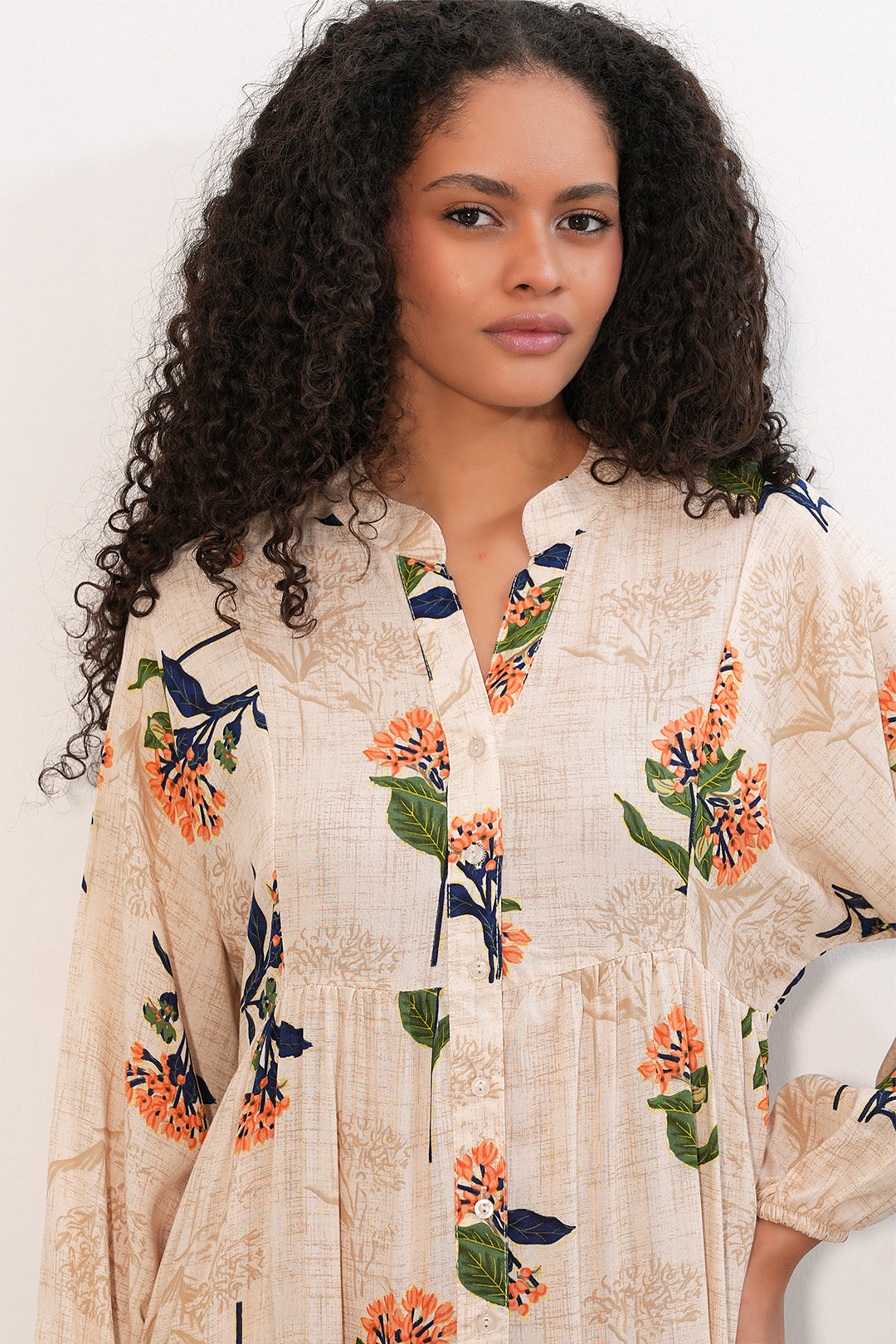 Bigdart Robe longue à motifs pour femme 2585 - Orange foncé
