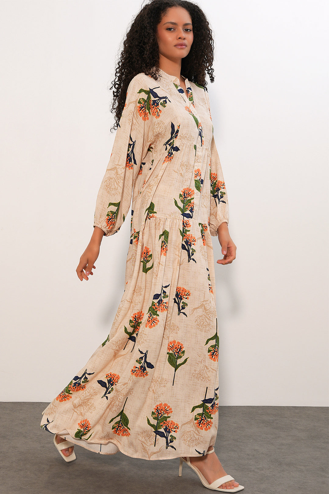 Bigdart Robe longue à motifs pour femme 2585 - Orange foncé