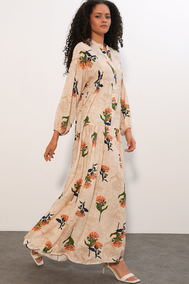 Bigdart Robe longue à motifs pour femme 2585 - Orange foncé