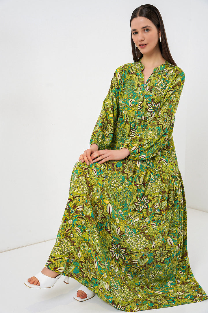 Bigdart Robe longue modifiée pour femme 2585 - Vert foncé