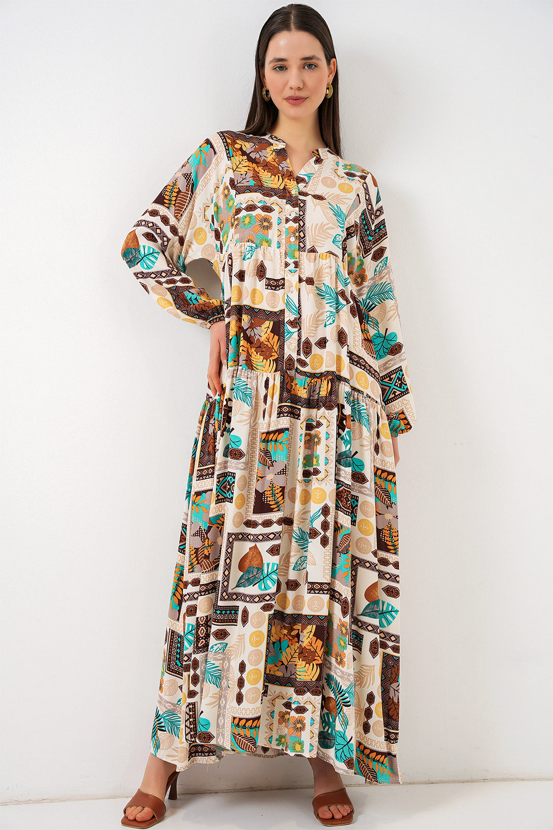 Bigdart Robe longue modifiée pour femme 2585 - Marron foncé