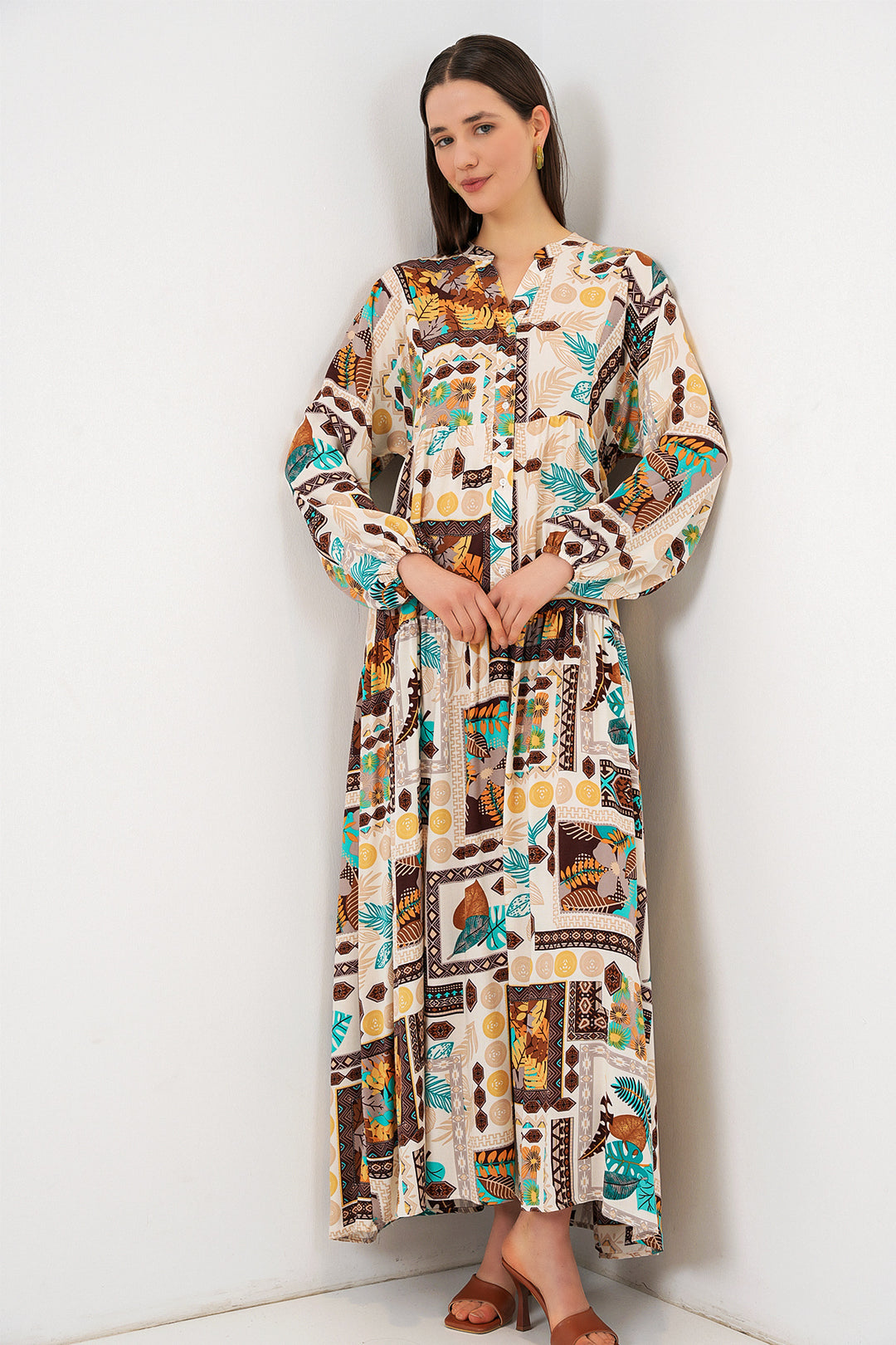Bigdart Robe longue modifiée pour femme 2585 - Marron foncé