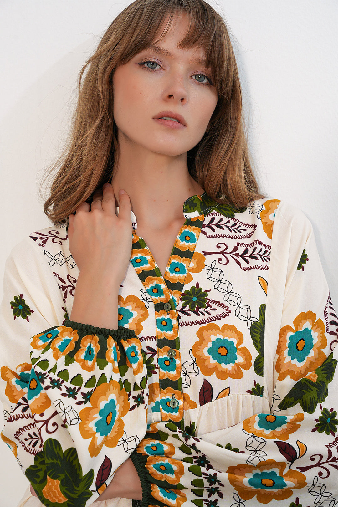 Bigdart Robe longue modeste à motifs pour femmes 2585-H. Vert