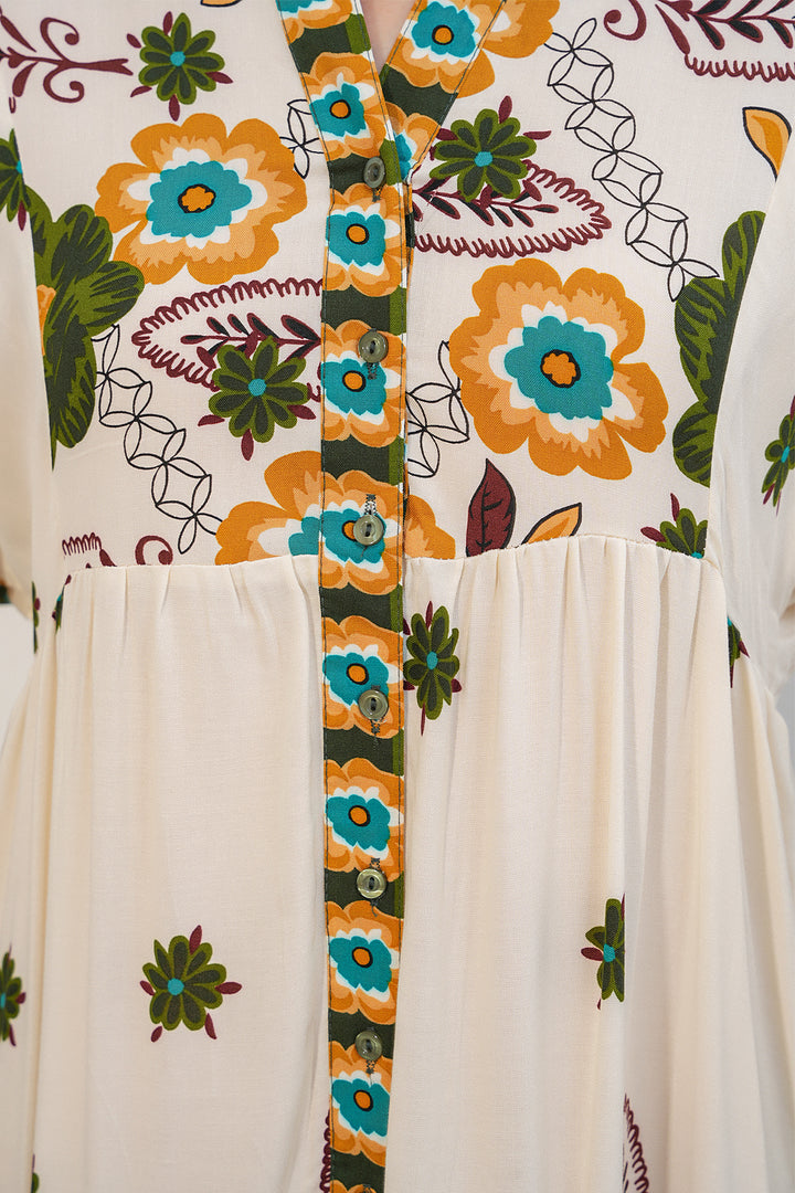 Bigdart Robe longue modeste à motifs pour femmes 2585-H. Vert