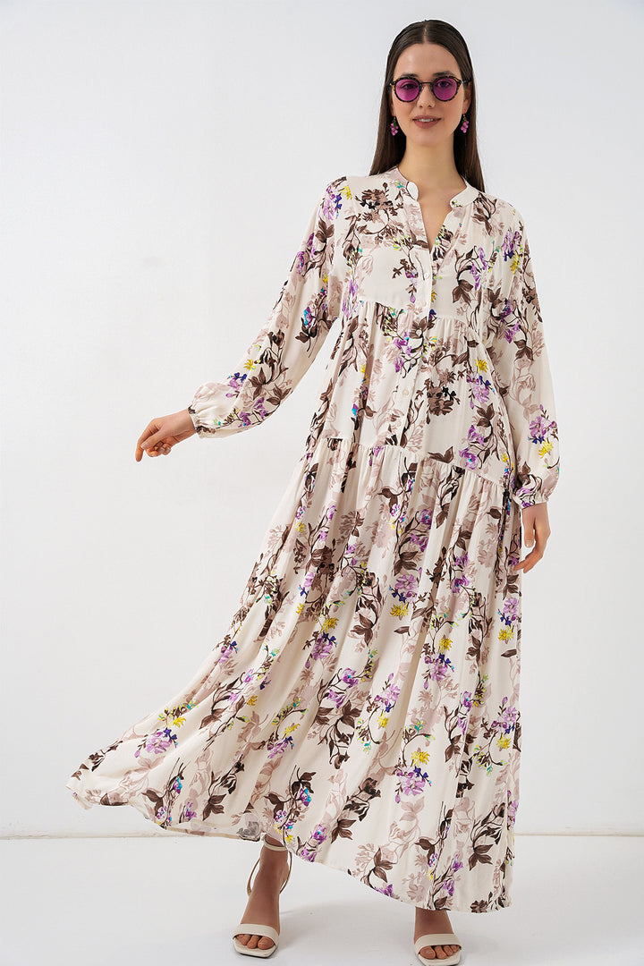 Bigdart Robe longue modeste à motifs pour femme 2585 - i. Marron