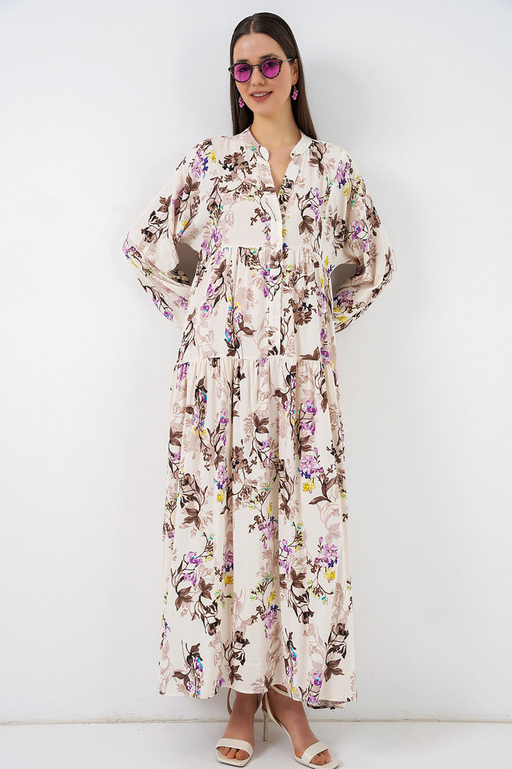 Bigdart Robe longue modeste à motifs pour femme 2585 - i. Marron