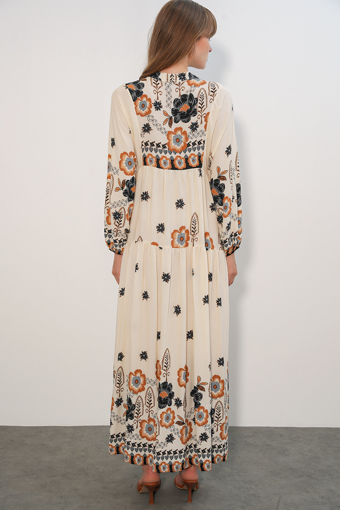 Bigdart Robe longue modeste à motifs pour femmes 2585 - J. Noir