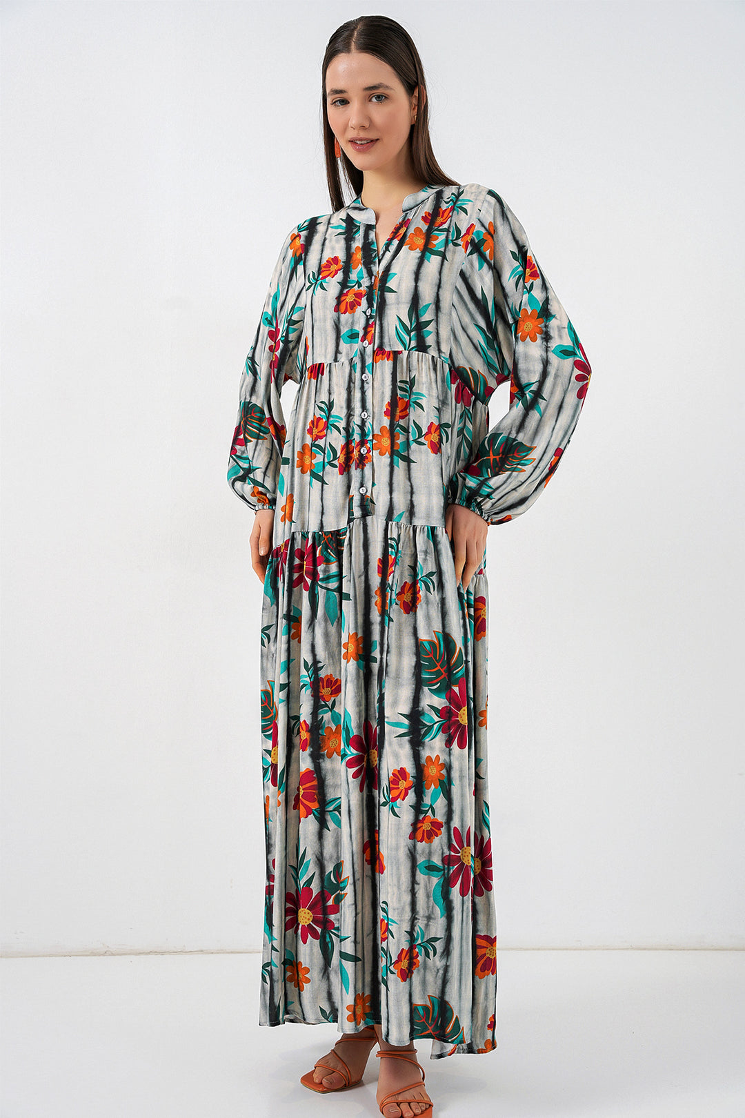 Bigdart Robe longue modifiée pour femme 2585 - Gris anthracite