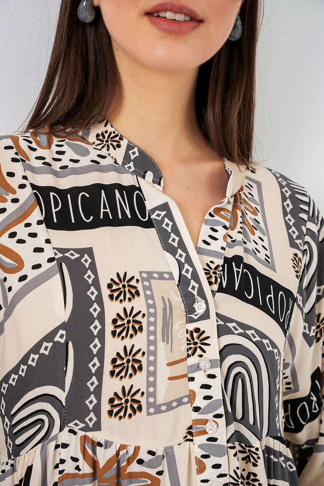 Bigdart Robe longue à motifs pour femmes 2585 - K. Bej