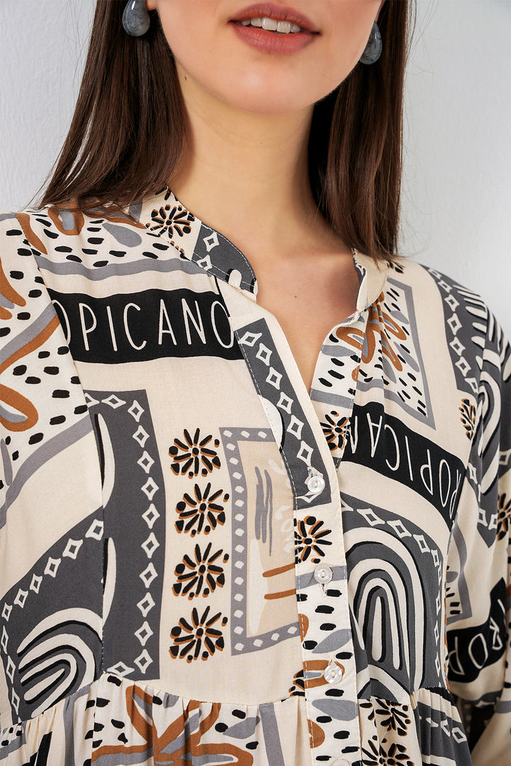 Bigdart Robe longue à motifs pour femmes 2585 - K. Bej