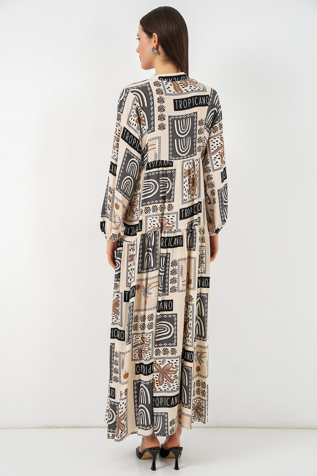 Bigdart Robe longue à motifs pour femmes 2585 - K. Bej