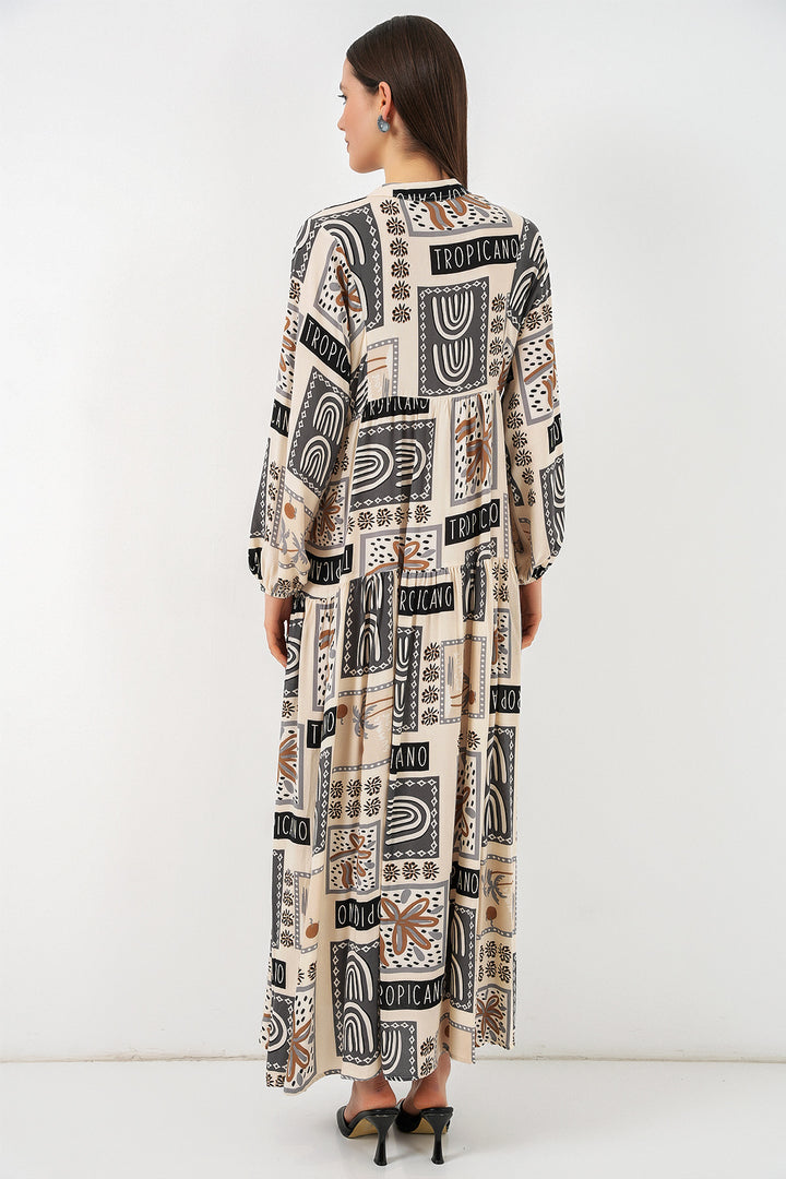 Bigdart Robe longue à motifs pour femmes 2585 - K. Bej