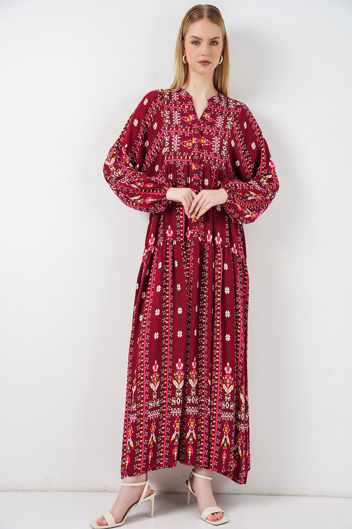 Bigdart Robe longue de mode islamique pour femme 2585 - k. Rouge