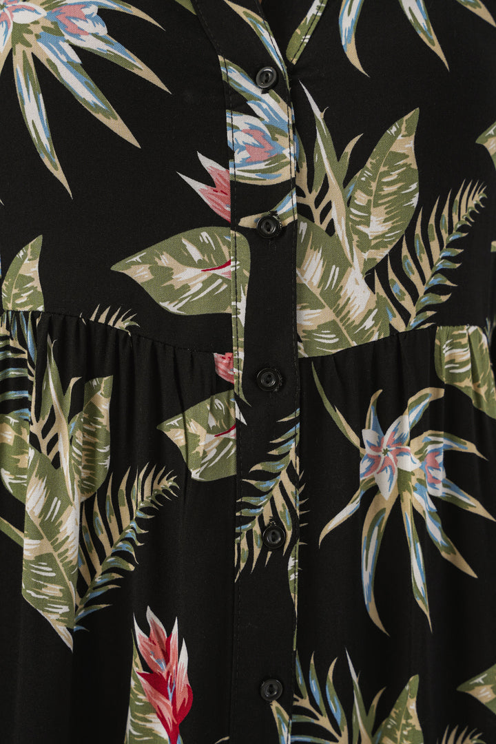 Bigdart Robe longue à motifs pour femme 2585 - Noir K.