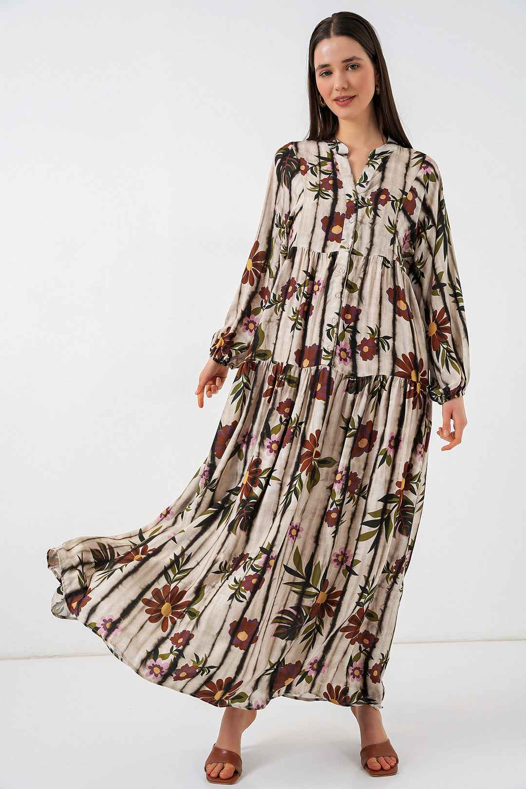 Bigdart Robe longue modifiée pour femme 2585 - Café beige
