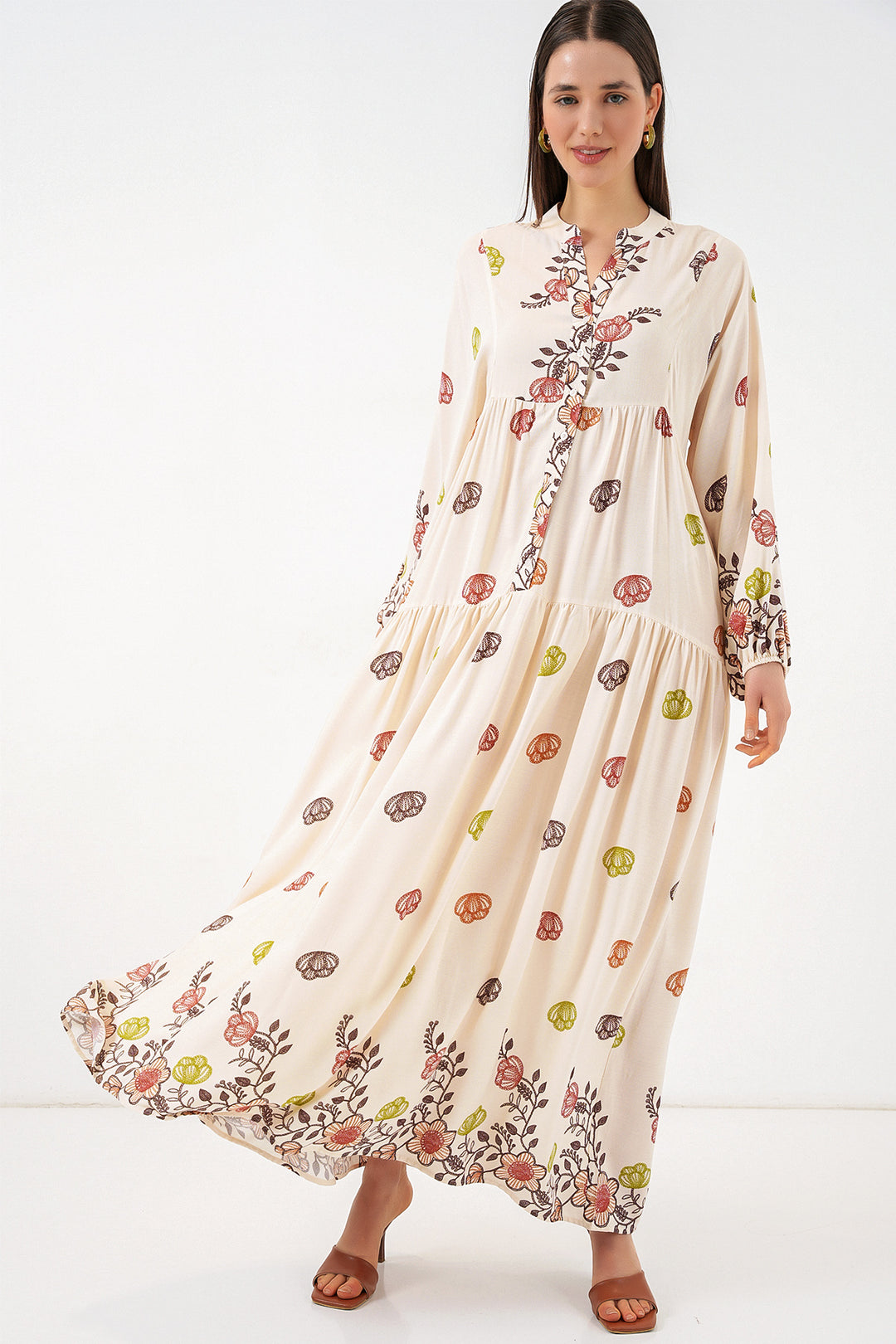 Bigdart Robe longue modifiée pour femme 2585 - Terre cuite